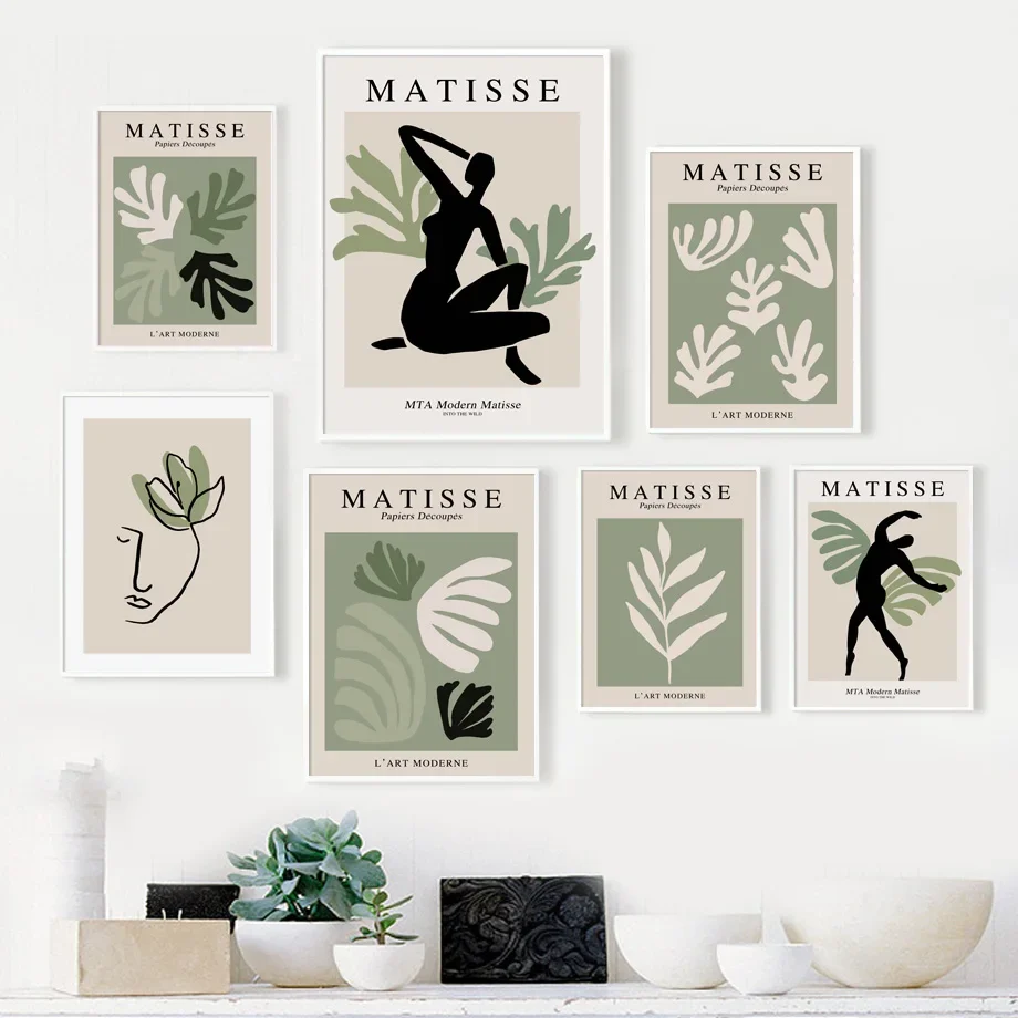 

Abstract Matisse Leaf Boho Minimalist Nordic Posters And Prints Wall Art Canvas Painting Wall Pictures For Living Room Decor