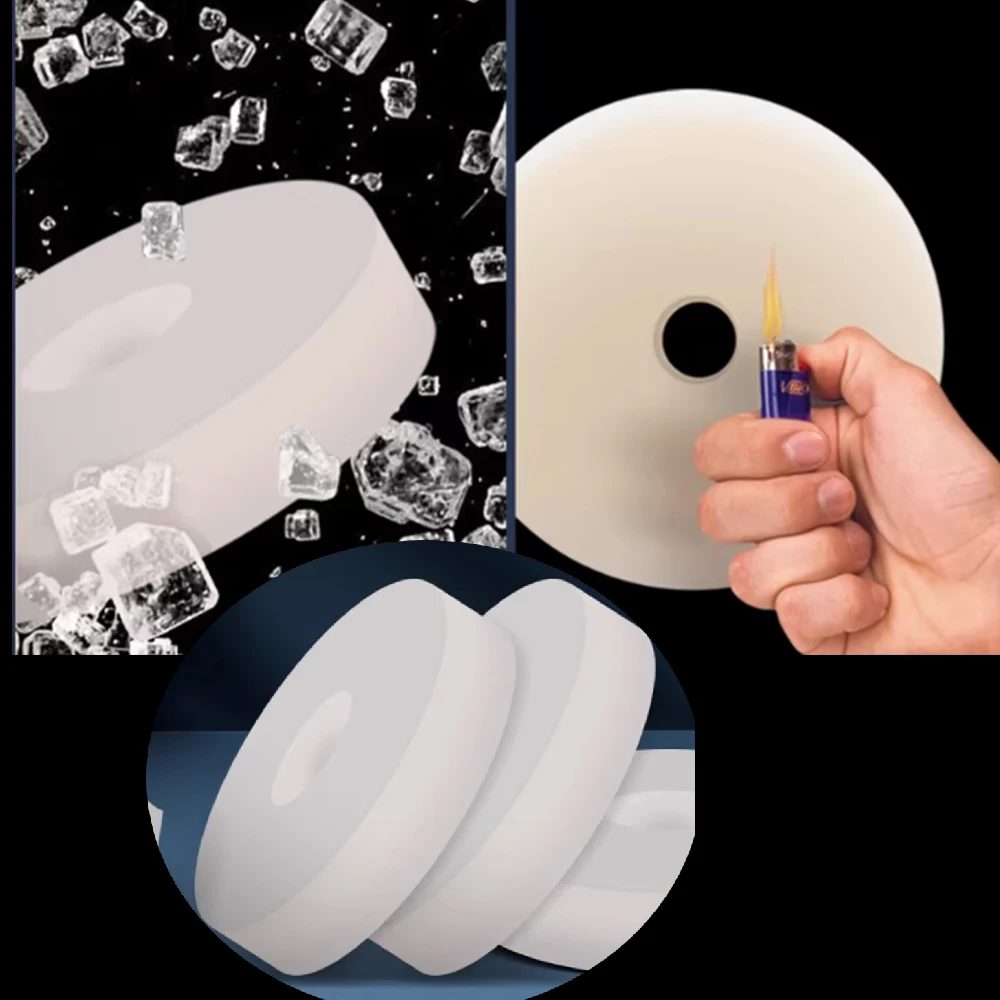 White Silicone Rubber Shock Cushion Machine Equipment Circular Foot Pad Oil Resistant and Wear-Resistant Shock Absorber Block