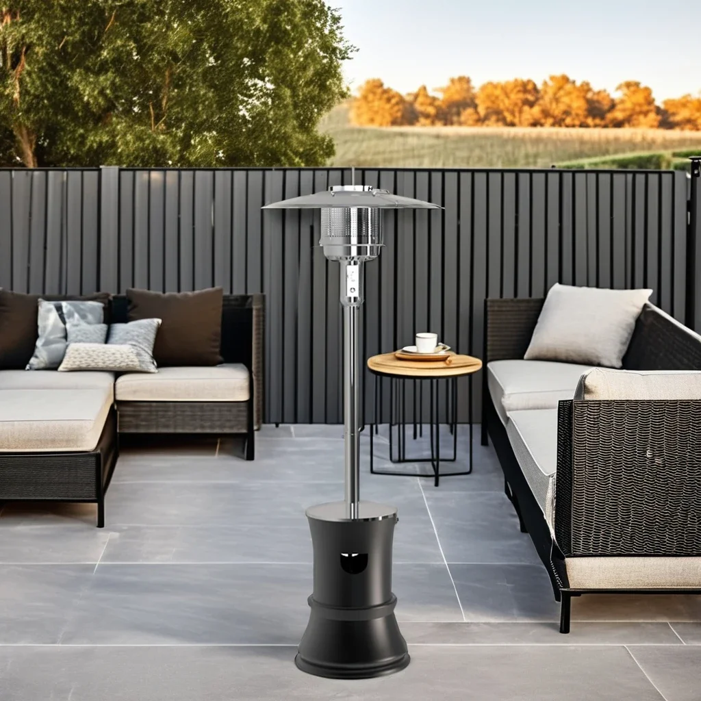 

Газовый обогреватель для патио, настраиваемый отдельно стоящий обогреватель для патио на открытом воздухе для сада