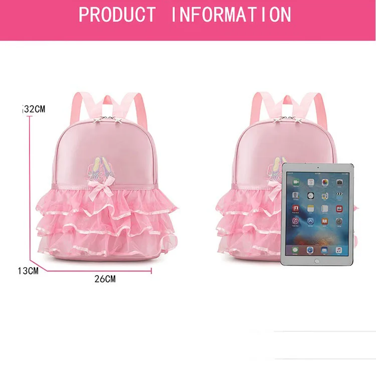 Personalized Name Princess Ballerina Backpack Embroidered Any Text Dance Bag for Toddler Girls Nylon Backpack Ballet Dance Bag