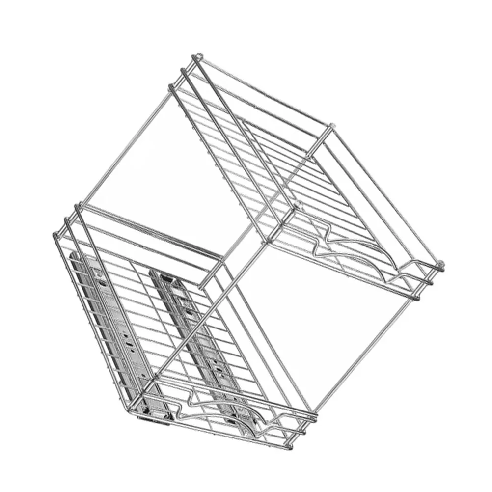 

Double Layer Spice Rack Sturdy Metal Slide Out Seasoning Organizer Rack for Kitchen Cabinet Countertop Storage Efficient Design