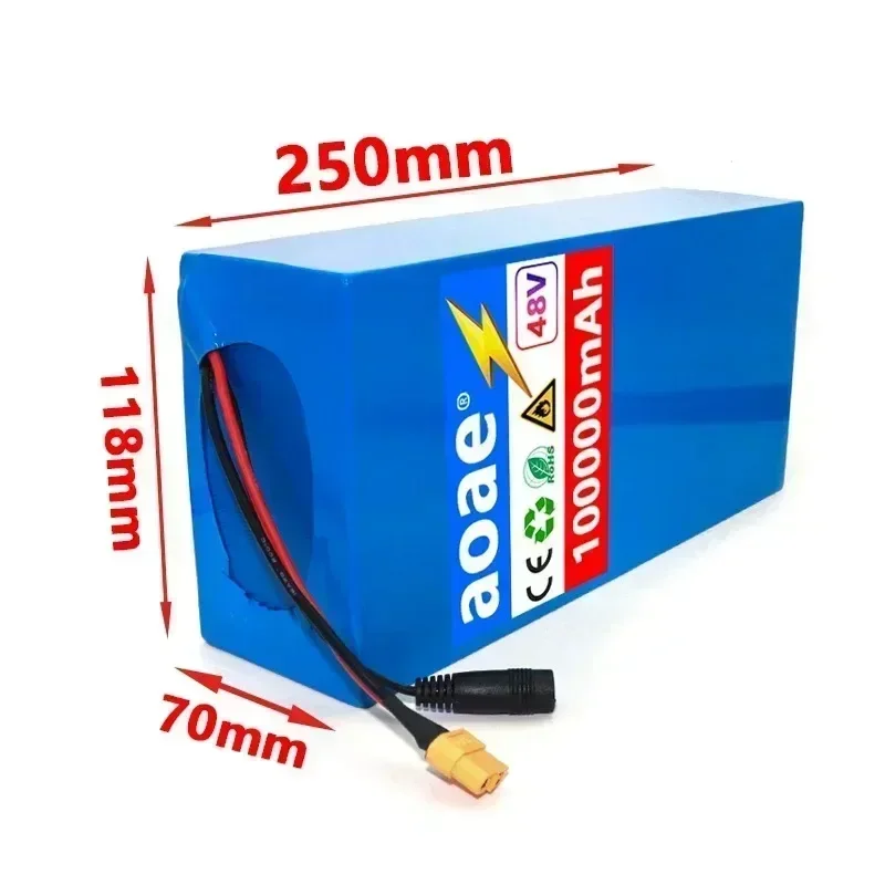 48V 13S6P  Battery 100Ah Lithium Ebike , 13S6P Li ion Battery for 500W 750W 1000W Motor Electric Bicycle Bike Scooter