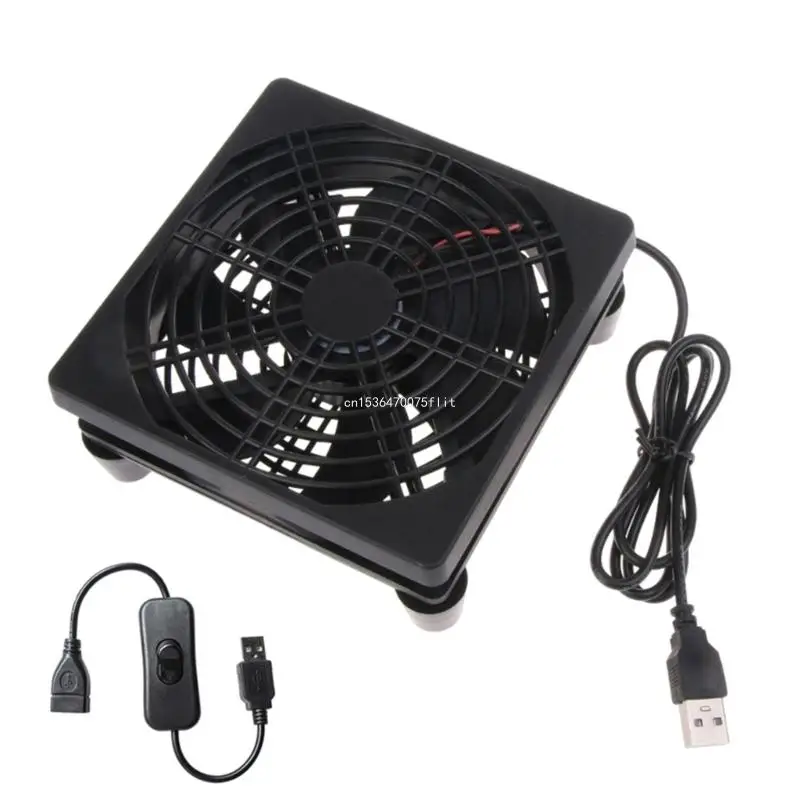 1 Speed Powerful 120mm USB Cooling Fan for Router, Receiver, and Game Console DropShipping