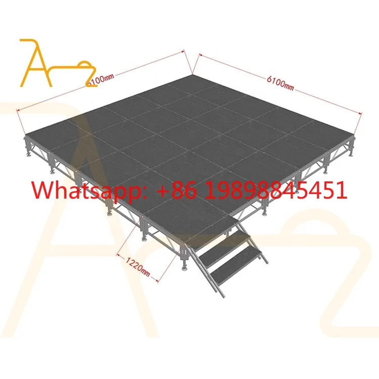 Adjustable Height Aluminum Portable Stage For Wedding Banquet Events