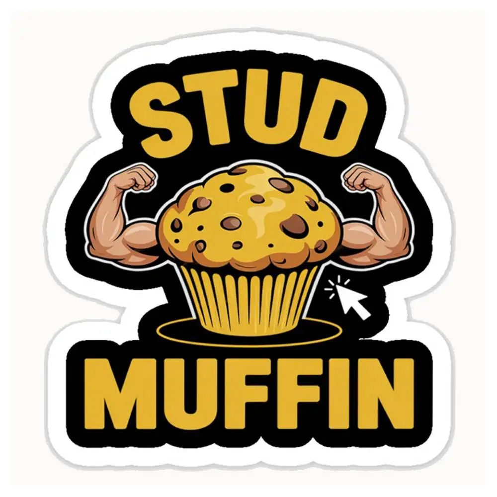 Stud Muffin Waterproof Stickers For Decorating Car Windows Motorcycles And Computers.