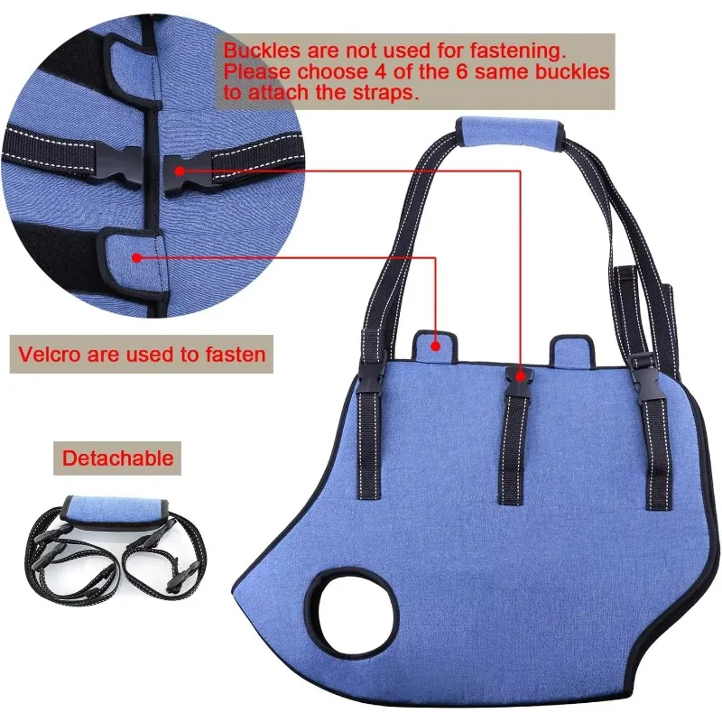 Pet Support &  Sling with Straps Adjustable Padded Breathable Lift Harness for Dogs Disabled Loss Stability
