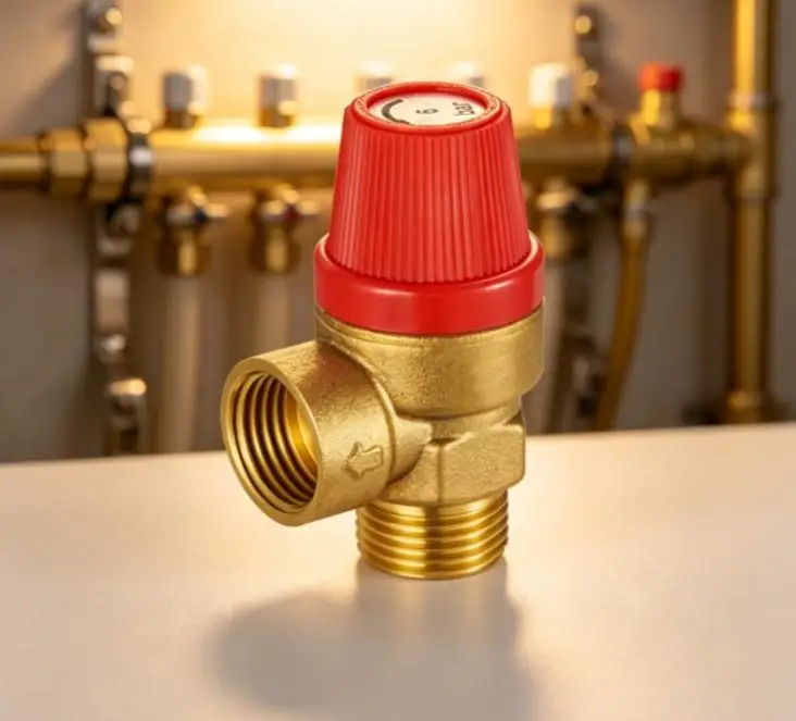 Hot Water System Safety Relief Valve Brass Body Precision Machined Seat Ensures Consistent Pressure Release Behavior Over Time