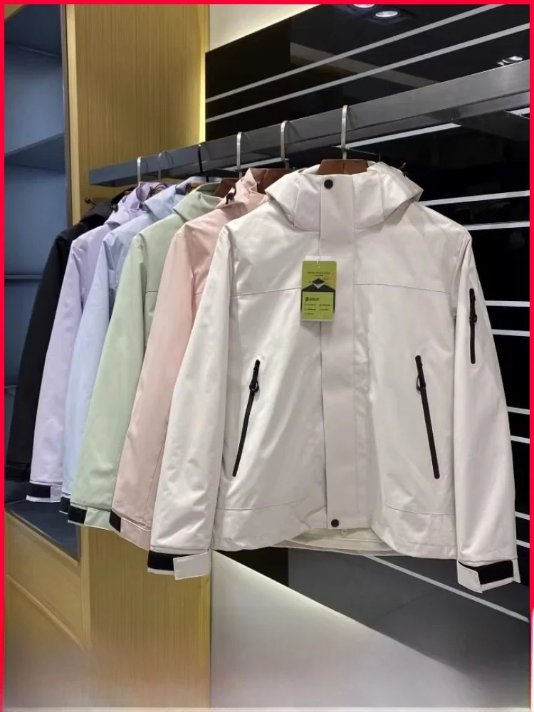 

Уличная женская куртка 3-в-1 с отстегивающейся флисовой подкладкой и капюшоном, ветрозащитная, водоотталкивающая, модная спортивная верхняя одежда