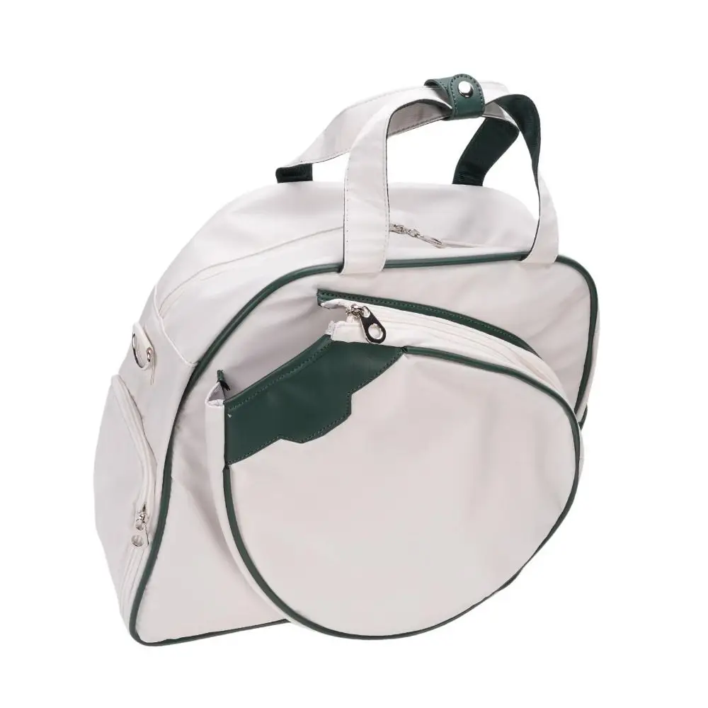 Nylon Badminton Racket Crossbody Bag with Shoe Compartment Shoulder Strap Tennis Racket Bag Waterproof Handheld Racket Carry Bag