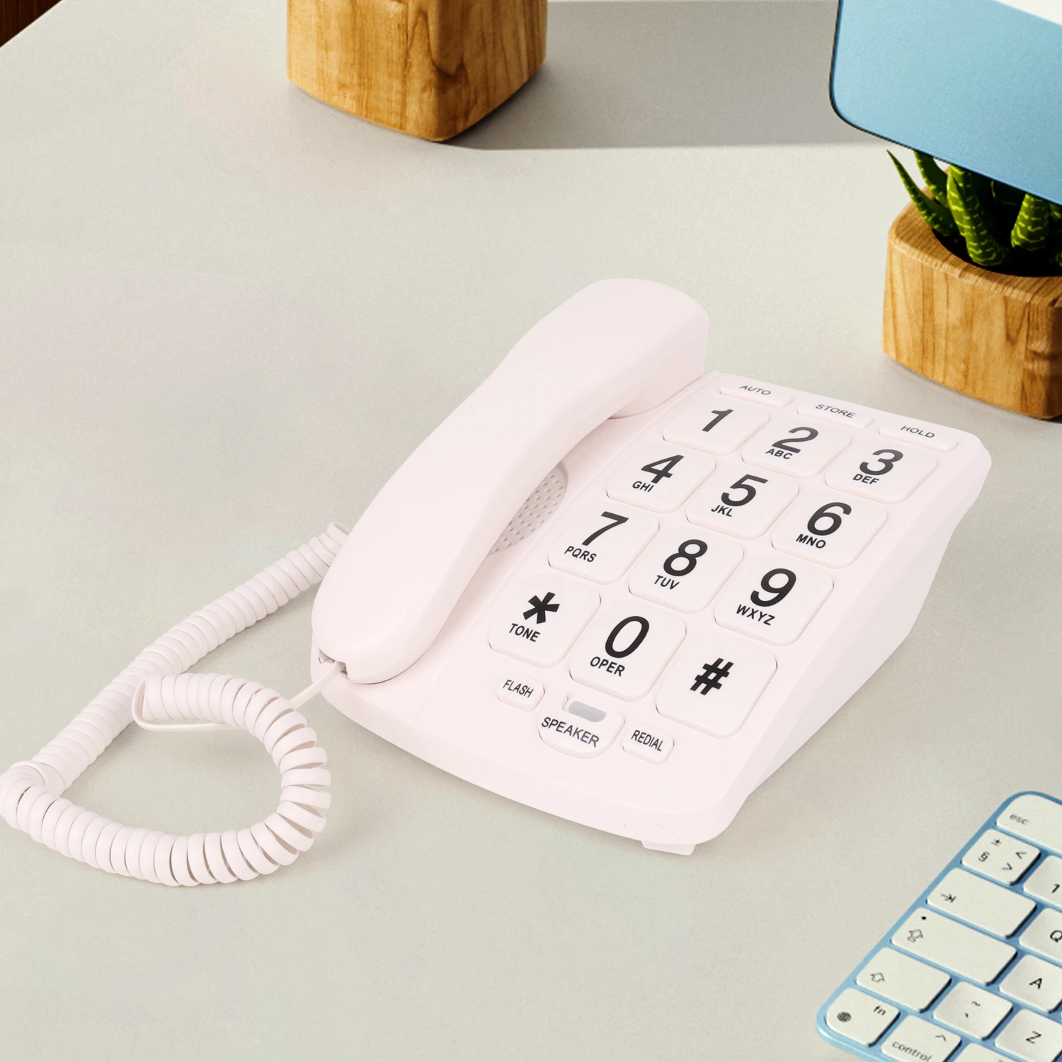 Large Button Phones for Seniors Land Line Phones for Elderly Big Button Home Telephone for the Visually Impaired
