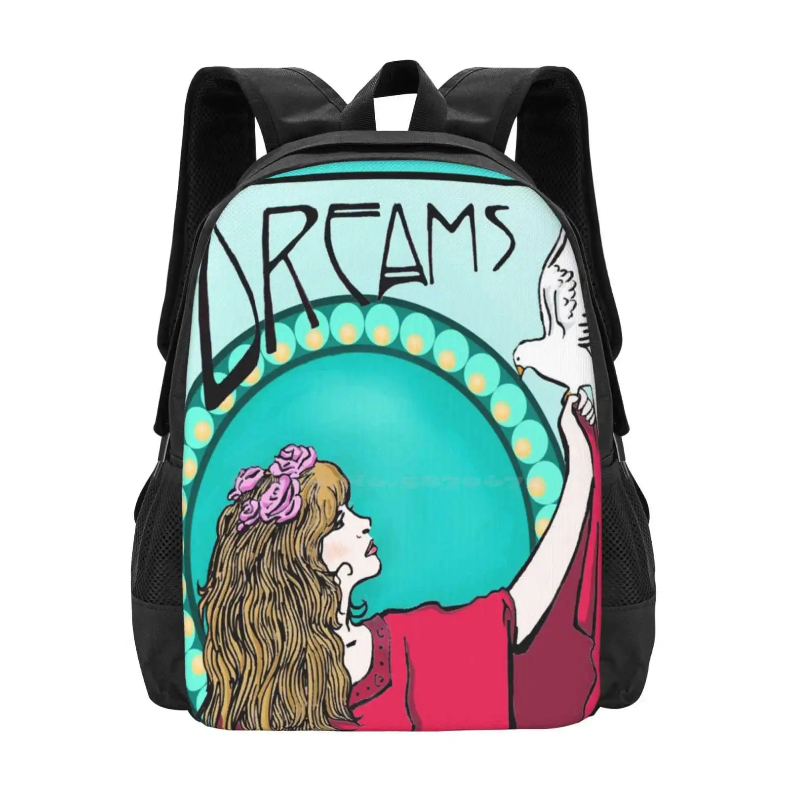 Stevie Art Nouveau Pattern Design Laptop Travel School Bags Stevie Nicks Classic Art Nouveau Music 70S 80S