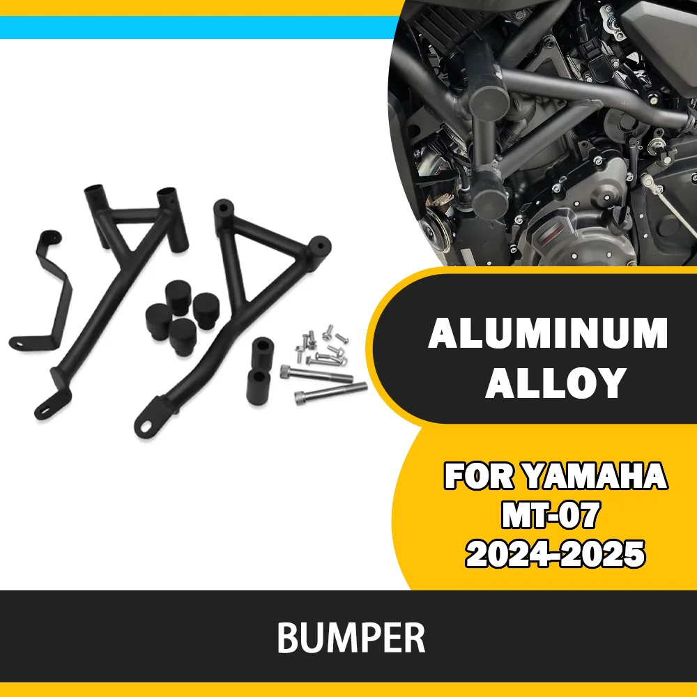 For YAMAHA MT-07 MT07 2024 2025 Motorcycle Highway Bumper Frame Protection Engine Guard Crash Bars Fall protection Bracket