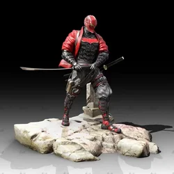 1/24 Scale Manga Resin Figure Model Kit Villain Hero Red Hood Samurai Version Figurine Unassembled and Unpainted DIY Toy Diorama