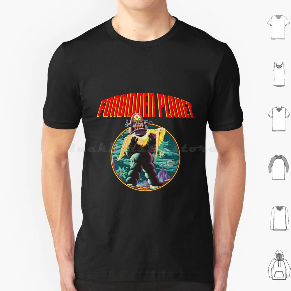 Forbidden Planet Vintage T Shirt Big Size 100% Cotton Forbidden Planet Sci Fi Retro Movies Film 1950s Vintage Classic