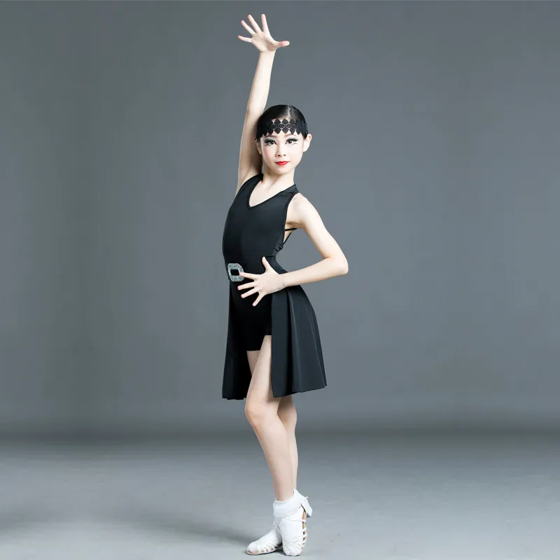 Girls Latin Dance Competition Costume Kids Backless Professional Standard Exam Practice Performance Outfit Stage Performance Zym view 6