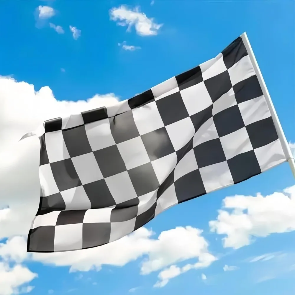 

Black and White Check Flag Checkered Racing Flags for Motor Racing Events Decorations Outdoor Activities Party