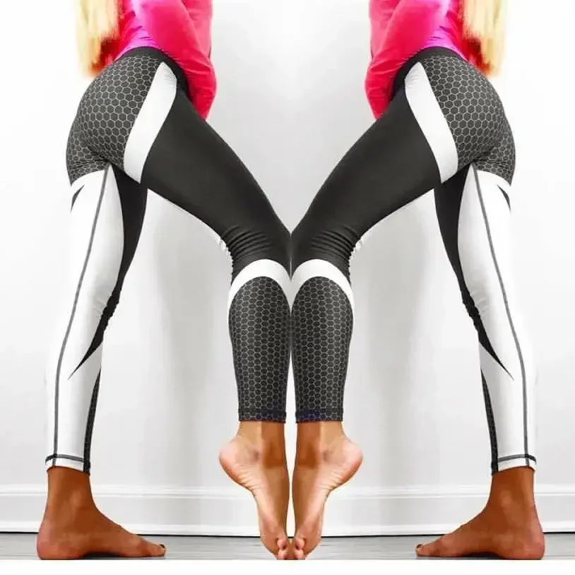 Printed Yoga Pants Women Push Up Professional Running Fitness Gym Sport Leggings Tight Trouser Pencil Leggins