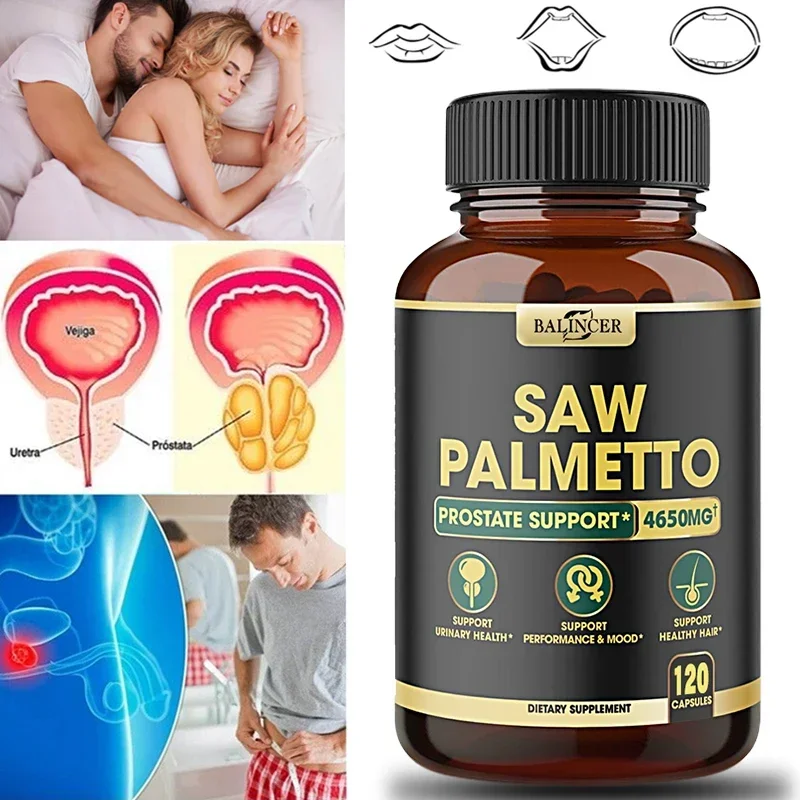 8-in-1 Saw Palmetto Supplement - Supports Hair Health and Urinary Tract Function Relieves Prostate Inflammation, Thinning Hair