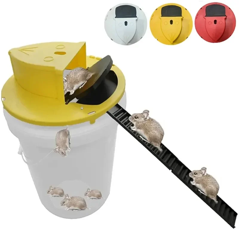 Smart mousetrap, collapsible sliding bucket lid, indoor and outdoor mousekiller for you to solve the rat problem