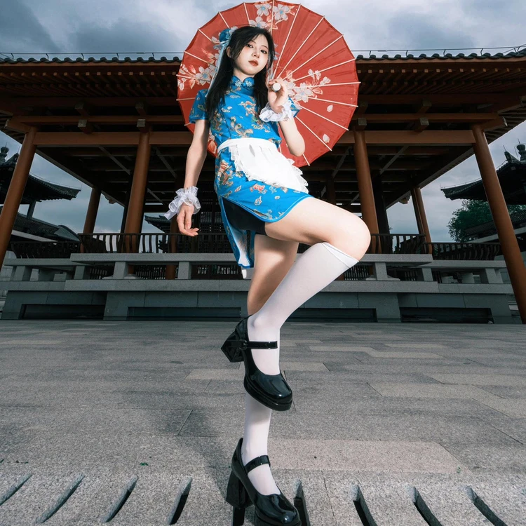 جديد الصينية Sle Dr loween Cisas Cosplay orm ort Sve Maids orm ort ملابس يومية