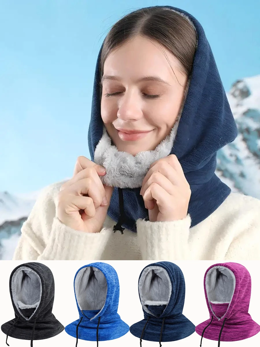 AliExpress Winter Warm Balaclava Thermal Windproof Ski Hood Motocycle Face Cover Polar Fleece Adjustable Cycling Neck Cover Full Face Mask