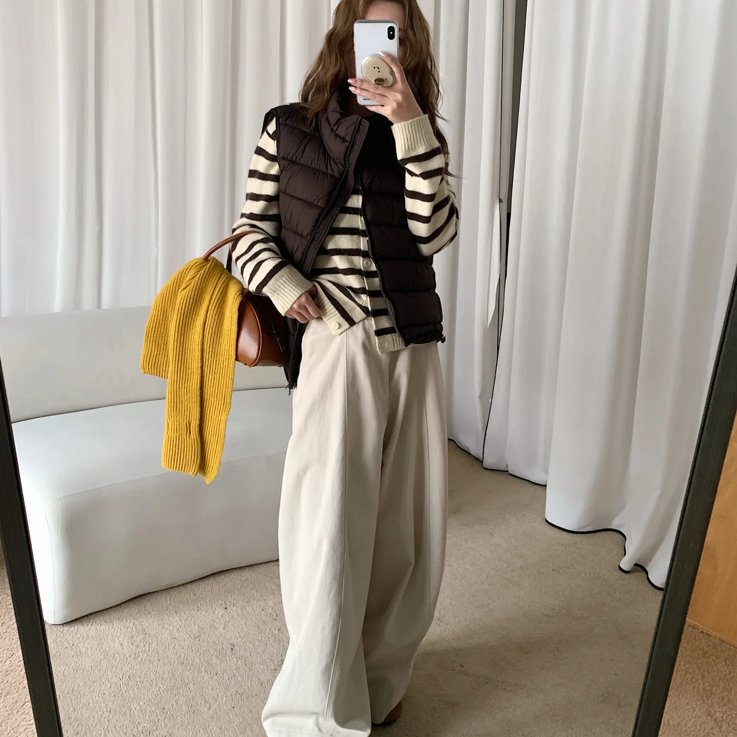 Urban Layering Women's Zip Up Sleeveless Quilted Padded Vest Warm Thick Loose Stand Collar Autumn Winter Outerwear Vest