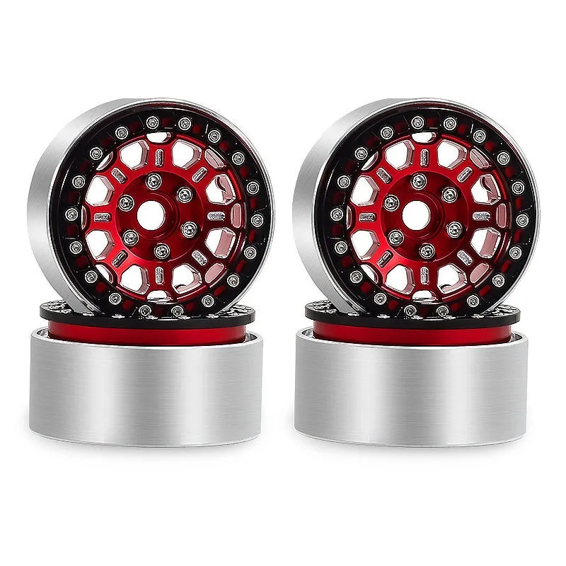 

4pcs Metal 1.9" Beadlock Wheel Rim Wheel Hub for 1/10 RC Crawler Car Axial SCX10 Trxs TRX4 RC4WD D90 YK4102