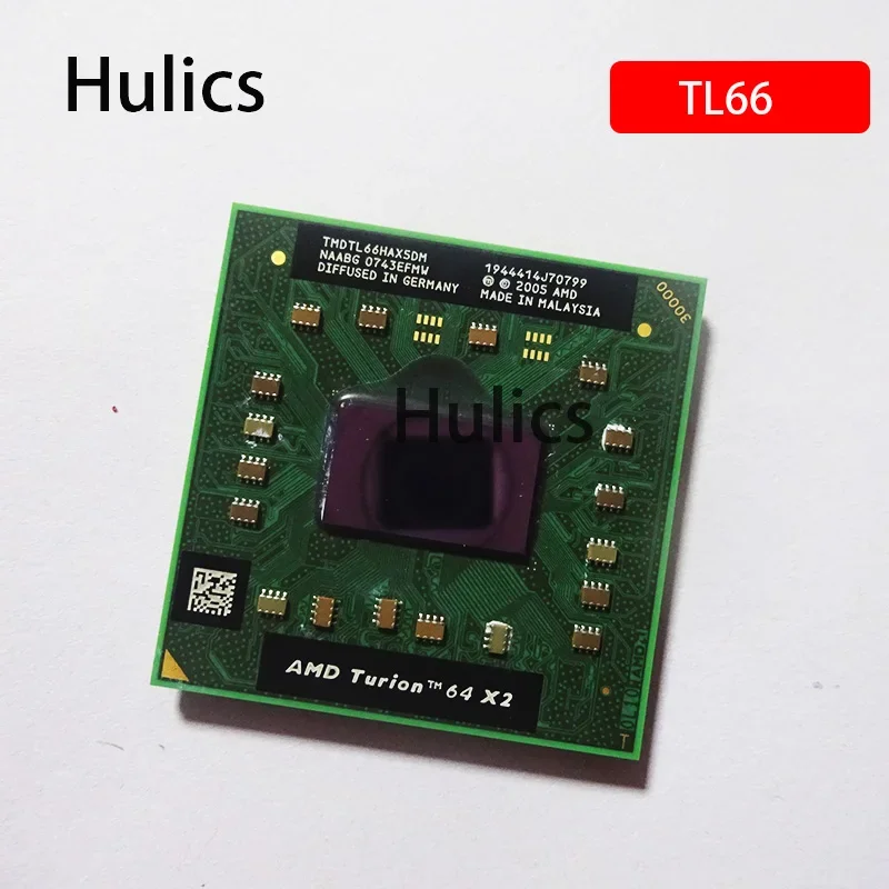 

Hulics Used AMD Turion 64 X2 Mobile technology TL-66 TL 66 TL66 2.3 GHz Dual-Core Dual-Thread CPU Processor TMDTL66HAX5DC