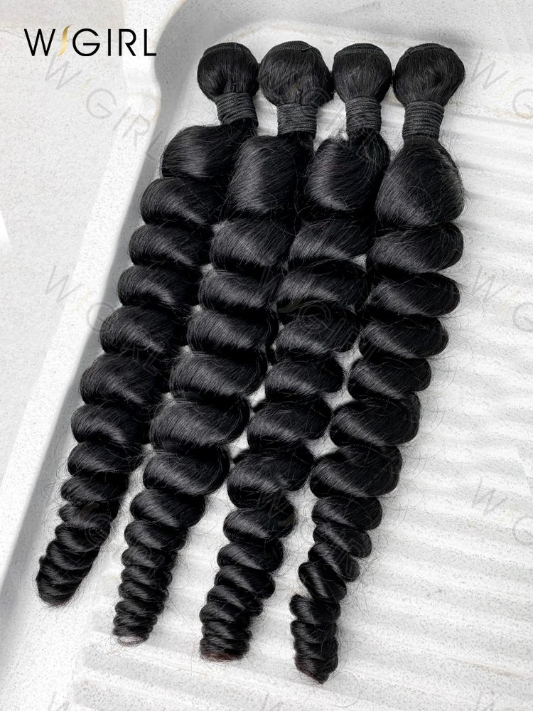 32 بوصة فضفاض موجة عميقة 100% حزم الشعر البشري البرازيلي عذراء الخام مجعد الشعر 1 3 4 حزم ملحقات موجة عميقة لحمة مزدوجة #1