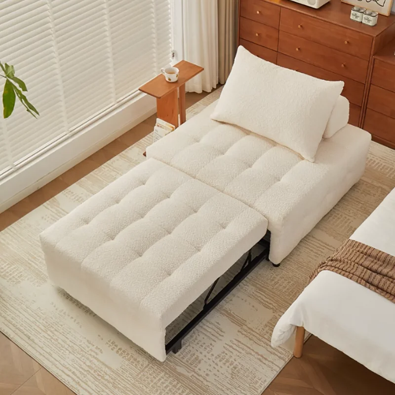 Luxo elegante sala de estar sofás design francês na moda moderno sofá cama multifuncional confortável canapé iluminado móveis do quarto