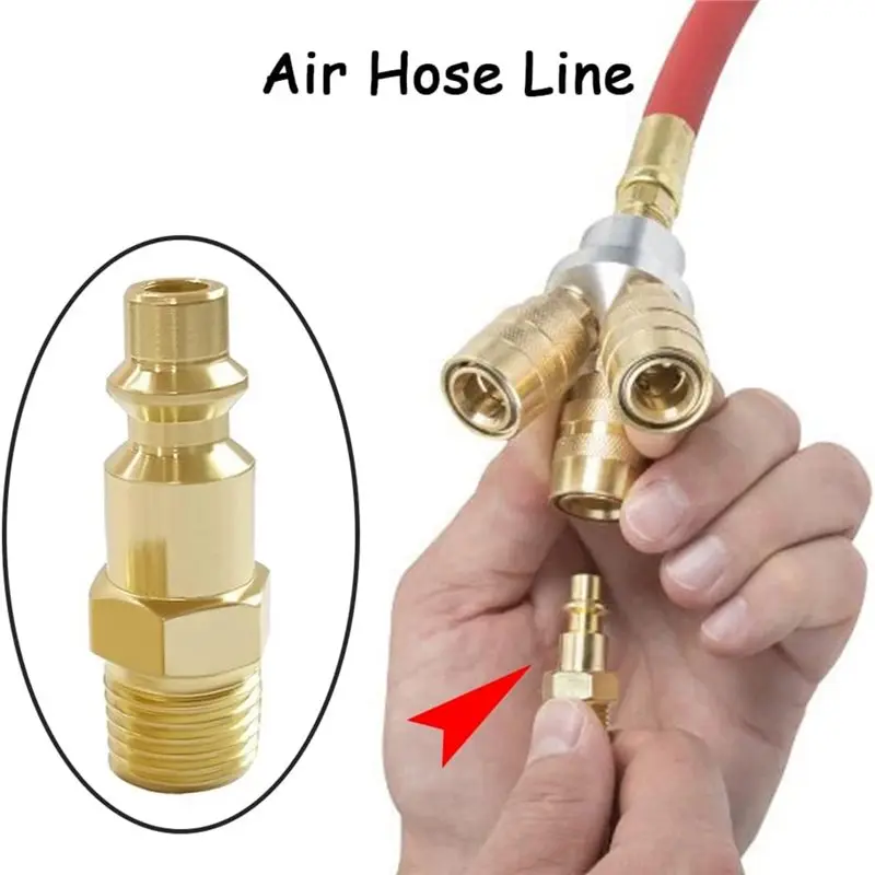 A68P-1/4 Inch NPT Brass Air Hose Quick Connect Plug Male Female Pneumatic Coupler For Air Compressor