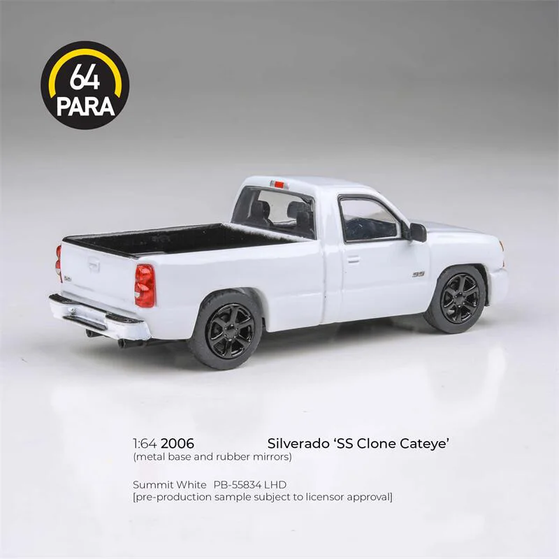 Para64 1:64 General Motors 2006 Chevrolet Silverado(SS Clone Cateye) Single Cab Diecast Collector's Vehicle Model Car