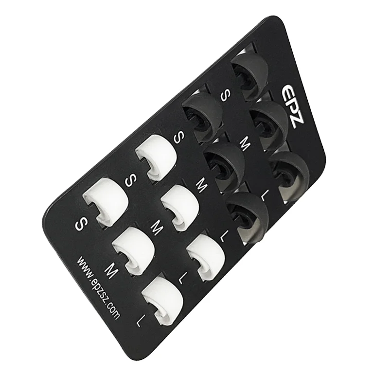 EPZ In-Ear Eartips For Earphones Silicone Covers Cap Replacement Earbud IEM Earbuds Ear Caps Earplug Ear Pads Cushion 12Pcs