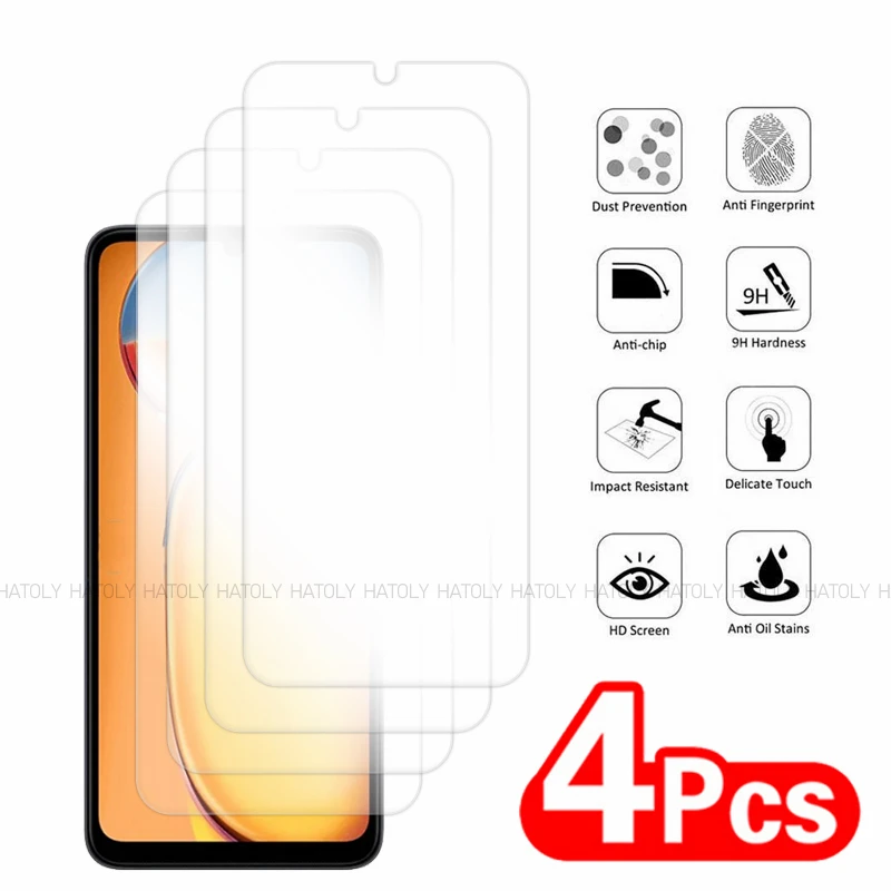 2/4PCS Screen Protector For Xiaomi Redmi 13C Tempered Glass Xiaomi Redmi 13C Protective Phone Film Glass For Xiaomi Redmi 13C