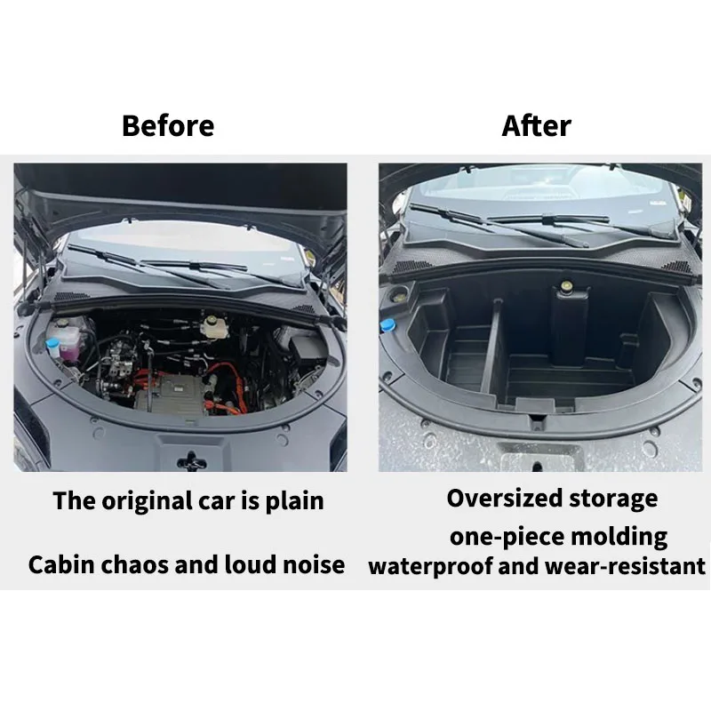 For BYD Song Plus 2023-2025 Front Trunk Storage Box Car Interior Storage Rear Trunk Storage Box Interior Accessories Tuning