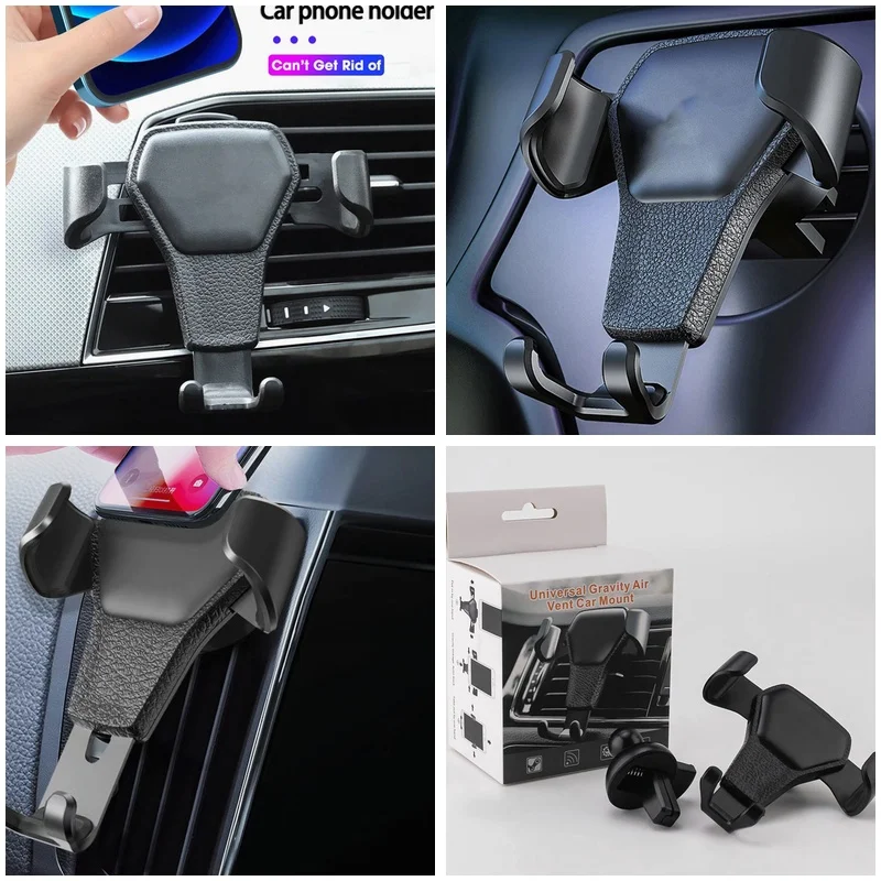 Car stickers Gravity Car Phone Holder Air Vent Clip Cell Phone Stand Support Universal For Audi Benz Honda Toyota Ford Jeep Mini