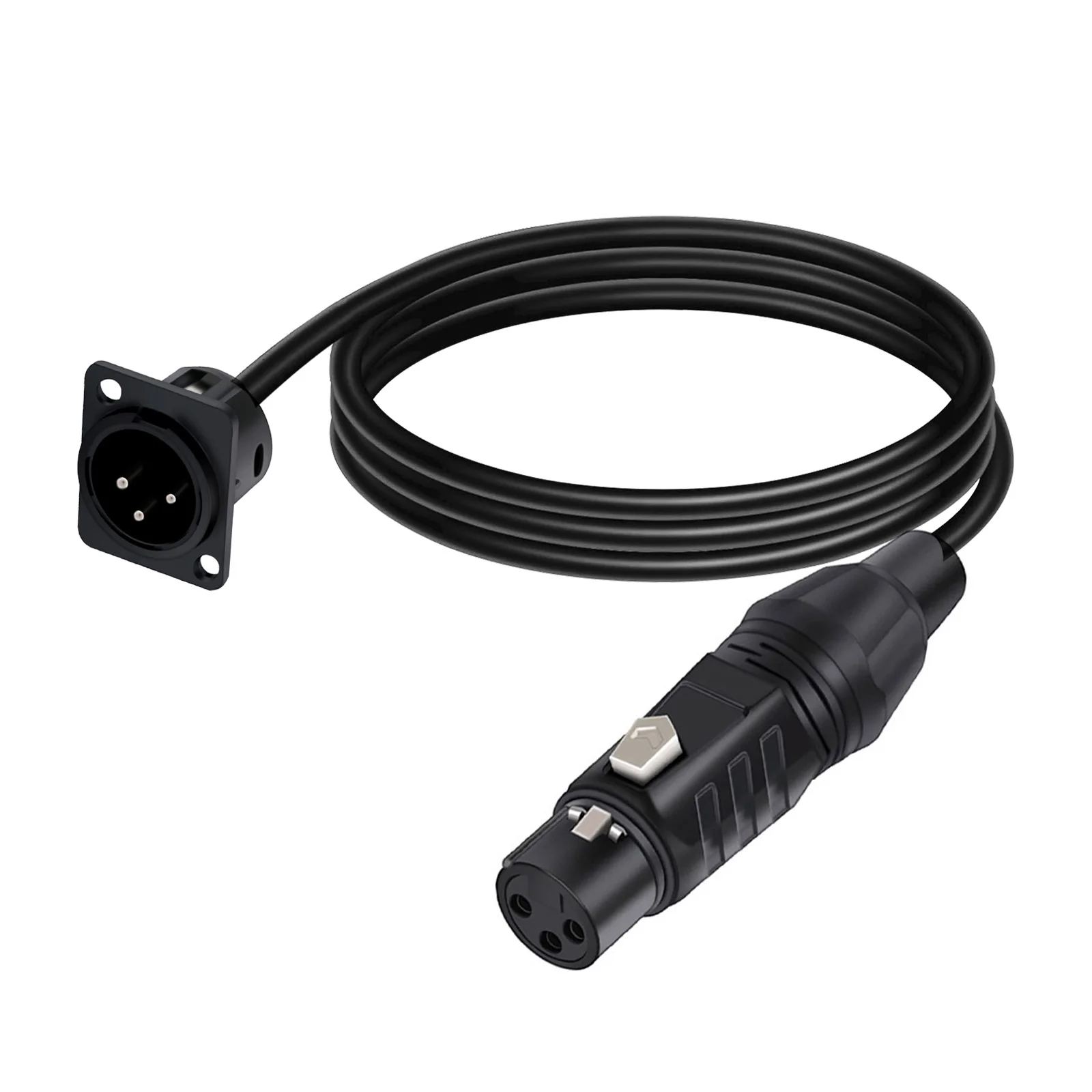 D Typ 3-polig xlr Stecker/Buchse Mikrofon buchse mit fester Schalttafel an 3-poligem xlr-Stecker Audio-Verlängerung kabel für Verstärker-Mikrofon mischer – Detail 4