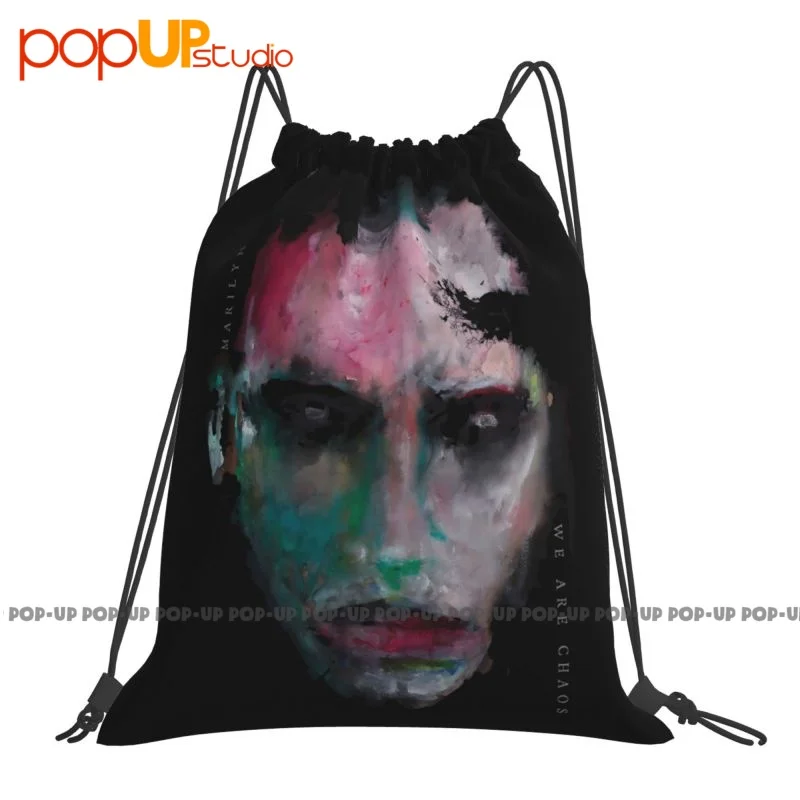 Marilyn Manson We Are Chaos Drawstring Bags Gym Bag Newest Shopping Bag