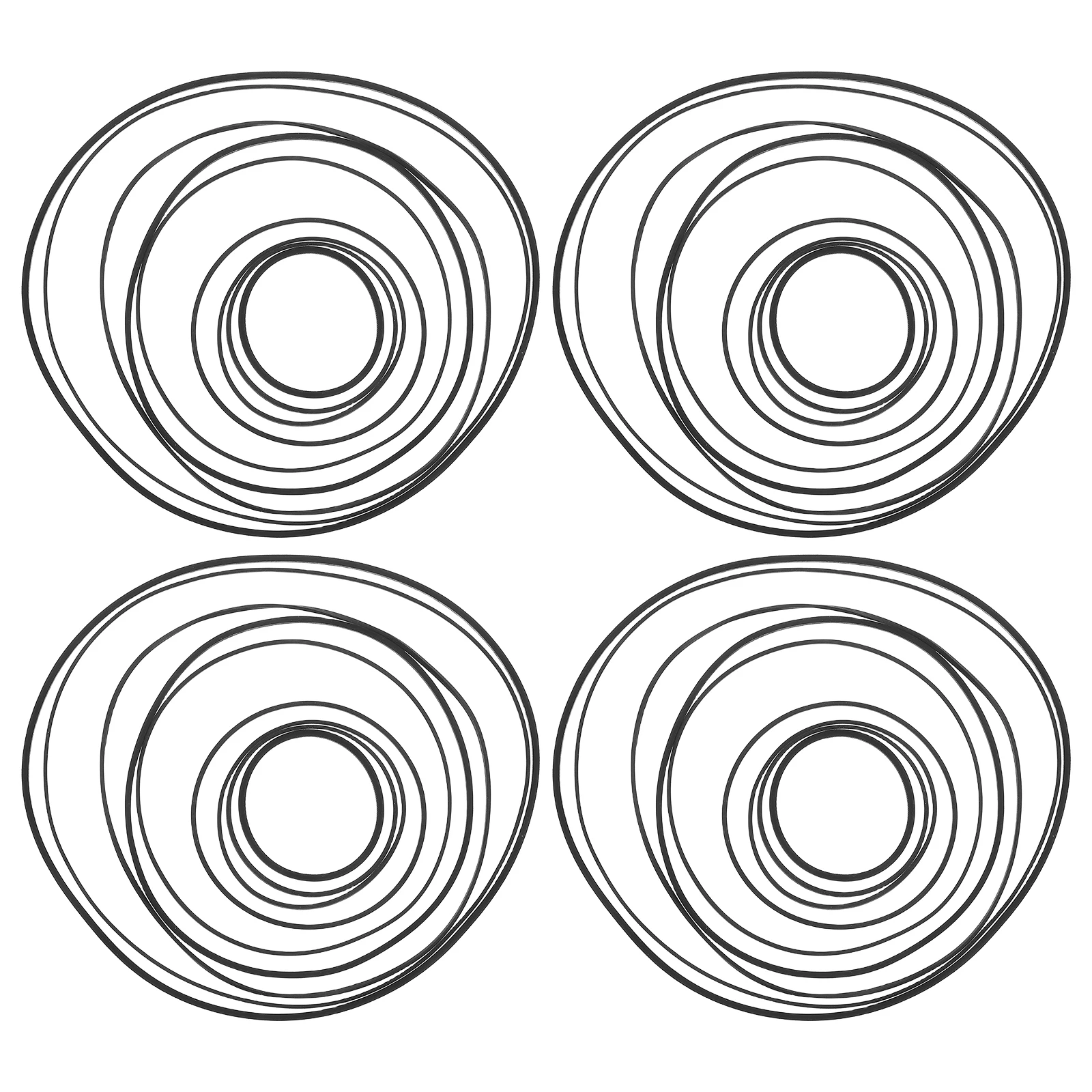 

50Pcs Rubber Cassette Drive Belts Mixed Size for Recorder Repair Maintenance Tape Player Belt Replacement Kit Cassette Belts