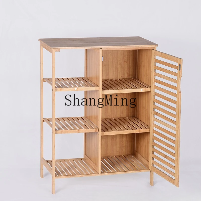 SM bamboo multi-functional storage locker corner bathroom living room dining side tea cabinet household