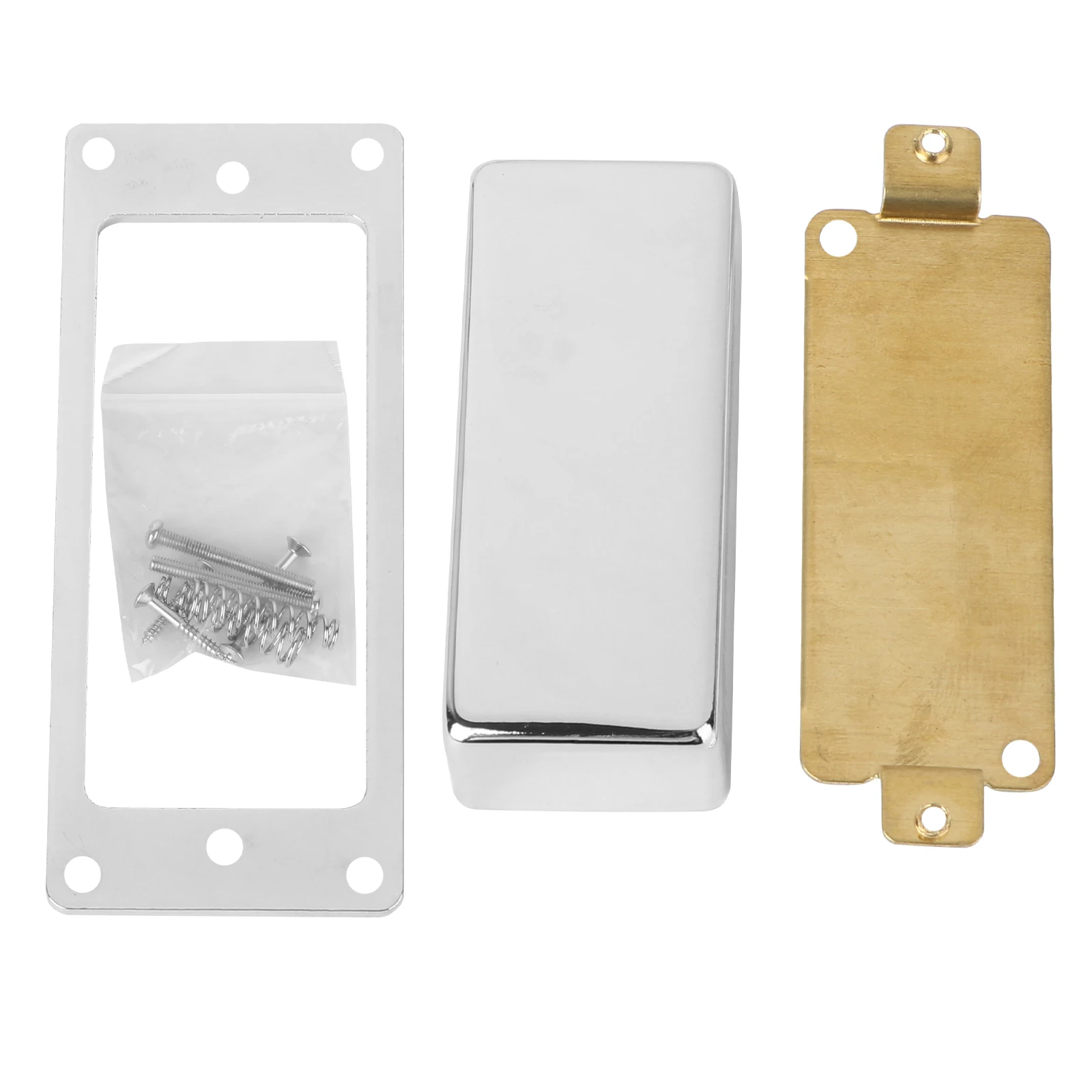 

2 pcs Guitar Humbucker Mounting Kit Cupronickel Pickup Frames Base Plate Covers For Electric Guitar Neck Bridge Replacement Fit