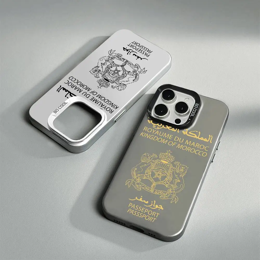

Morocco Passport Phone Case For iPhone 17Air 16 15 14 13 12 11 Pro Max Plus Color Anti Fall Cover