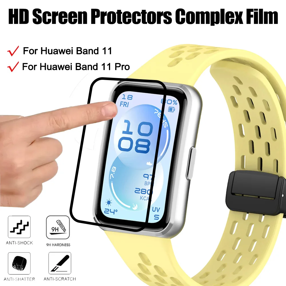 HD Screen Protectors Complex Film For Huawei Band 11/11 Pro All-Around Protective Easy To Install Film For Huawei Band 11/11 Pro