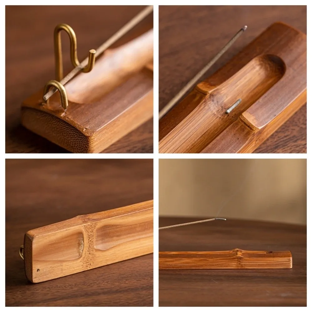 Incense Tray Upside Down Incense Burner Anti-Ash Design Desktop Decor Incense Stick Holder Indoor Wooden