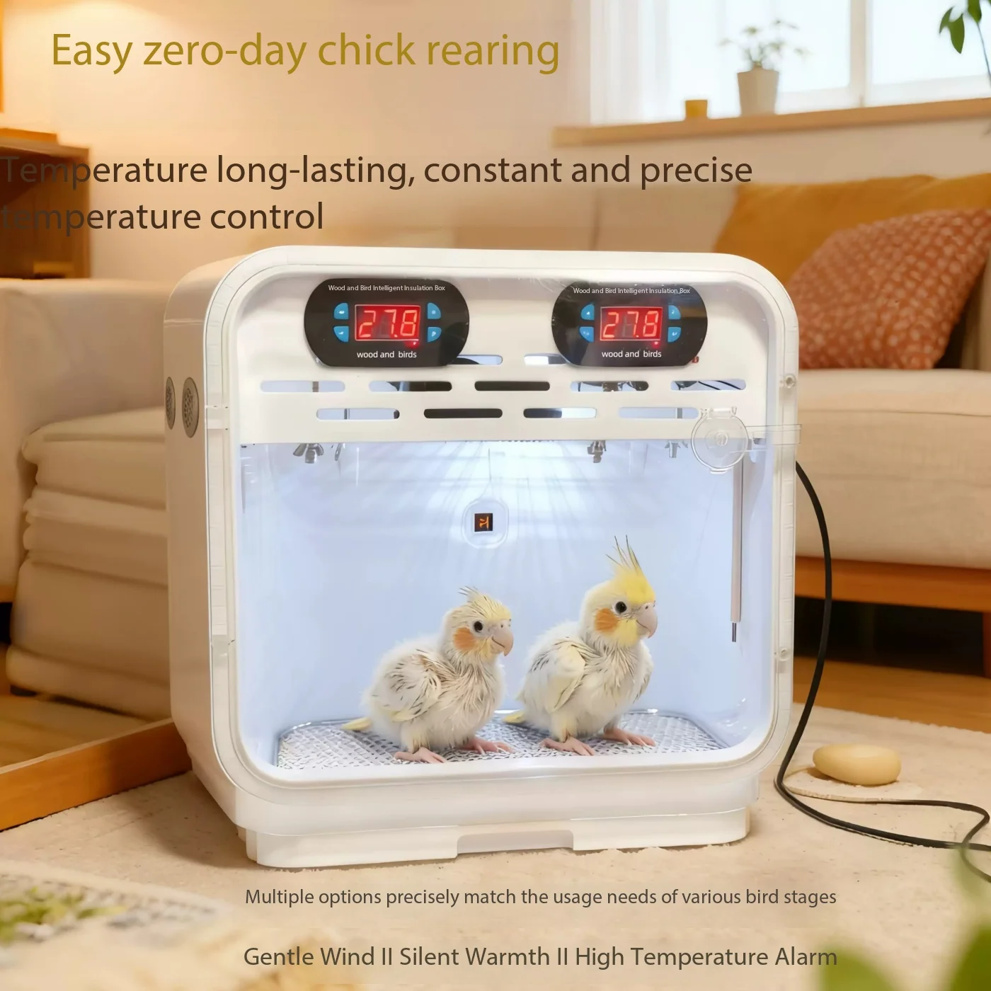 Parrot incubator, air heating, PID, variable frequency pet incubator, monk chick, chick incubator