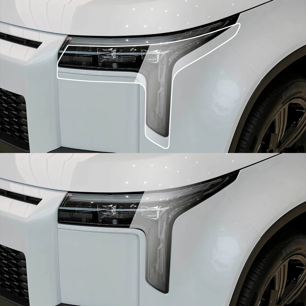 Premium TPU PPF for Rox 01 Polestone 01 High-Gloss Smoke Black Pre-Cut Headlight Cover Anti-Scratch Protective Vinyl Wrap Kit