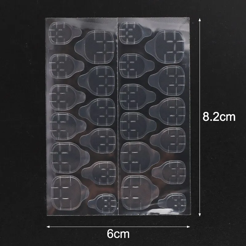 Autocollant de colle arina double face, ruban adhésif, colle à ongles pour faux dessins, faux conseils d'art, manucure acrylique, 5 feuilles, 120 pièces, N64.Art