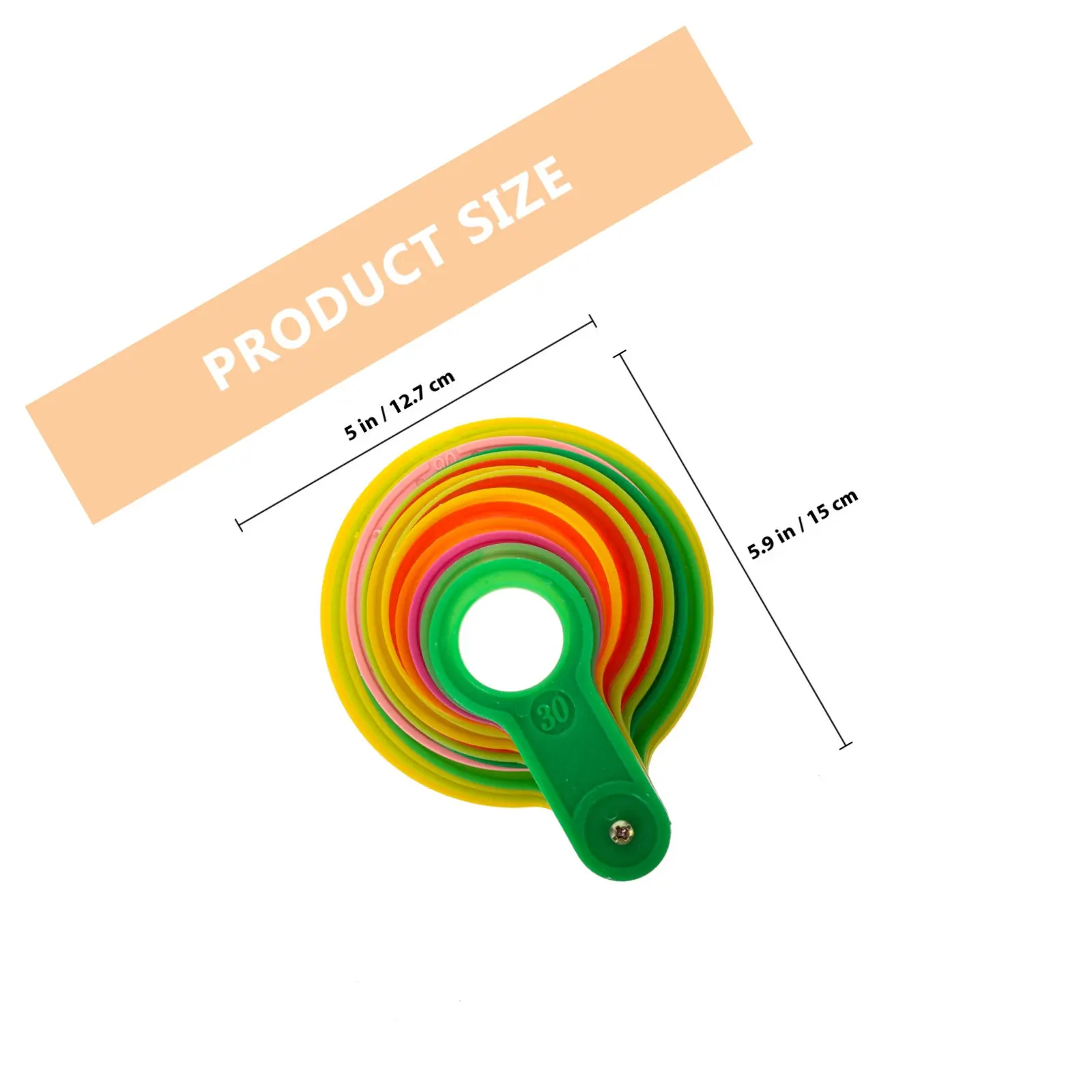 1Set Fruit Diameter Measuring Lap Plastic Gauge Tool for Farm Shop Fruit Size Classification 50-110Mm Measuring Circle
