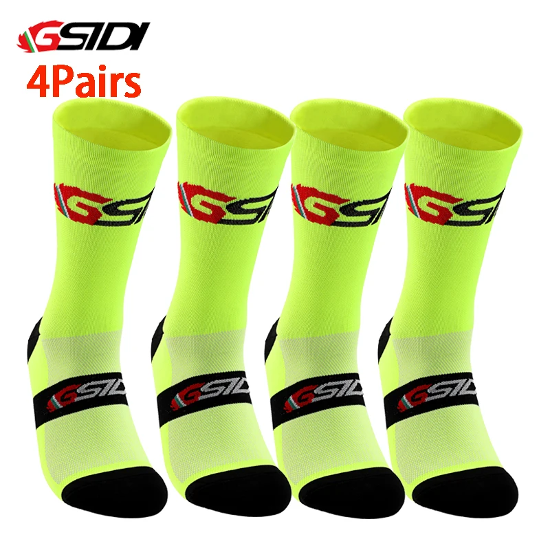 GSIDI New Cycling Socks Bike Nurse Compression Road Bike Running Mtb Knee-high Outdoor Sports Racing Sport Socks High Quality