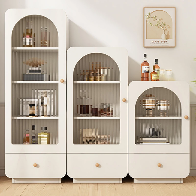 Modern Wood Bar Cabinet Shelves Living Room Mobile Storage Wine Cabinet Display Standing Partitions Repisa Trendy Furniture